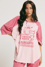 Load image into Gallery viewer, THE RAGLAN MARGIE TEE - PINK