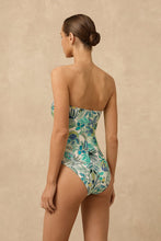 Load image into Gallery viewer, MONTE & LOU HYDRA RUCHED U WIRE BANDEAU ONE PIECE