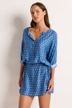 Load image into Gallery viewer, MONTE &amp; LOU JEANIE 3/4 SLEEVE SHIRT DRESS
