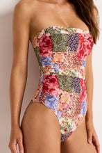 Load image into Gallery viewer, MONTE &amp; LOU FRANKIE RUCHED BANDEAU ONE PIECE
