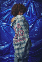 Load image into Gallery viewer, BE A KIND HUMAN OVERSIZED SHIRT - BLUE
