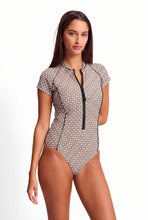 Load image into Gallery viewer, SUNSEEKER GEOMATH SHORT SLEEVE SEAPORT ONE PIECE
