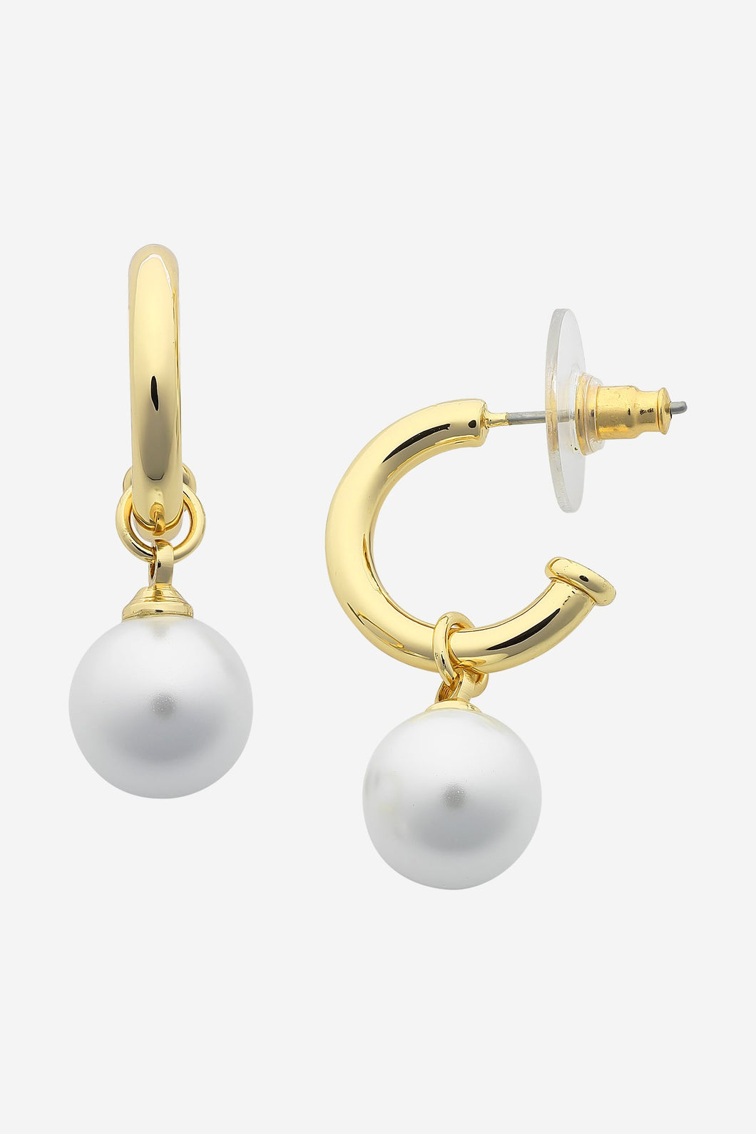 FLEUR GOLD PEARL EARRINGS