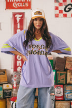 Load image into Gallery viewer, THE BORN ORIGINAL TEE- CHARTREUSE/LILAC
