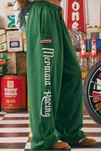 Load image into Gallery viewer, THE WIDE LEG SWEAT PANT MERMAID RACING - GREEN
