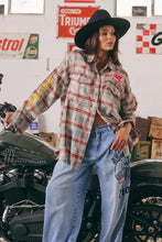 Load image into Gallery viewer, THE HORSE POWER DISTRESSED FLANNEL - BURGUNDY

