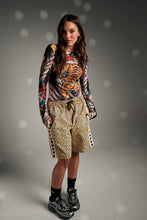 Load image into Gallery viewer, RAVING HEARTS SHORTS (JORTS) - DRILL LEOPARD

