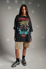 Load image into Gallery viewer, CHAMPAGNE TATTOO TEE - BLACK
