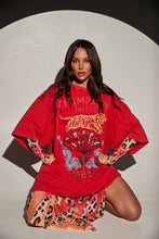 Load image into Gallery viewer, CHAMPAGNE TATTOO TEE - RED
