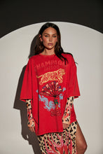 Load image into Gallery viewer, CHAMPAGNE TATTOO TEE - RED
