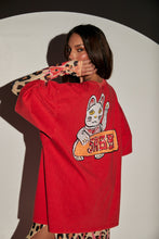Load image into Gallery viewer, CHAMPAGNE TATTOO TEE - RED

