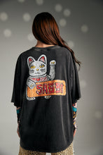 Load image into Gallery viewer, CHAMPAGNE TATTOO TEE - BLACK

