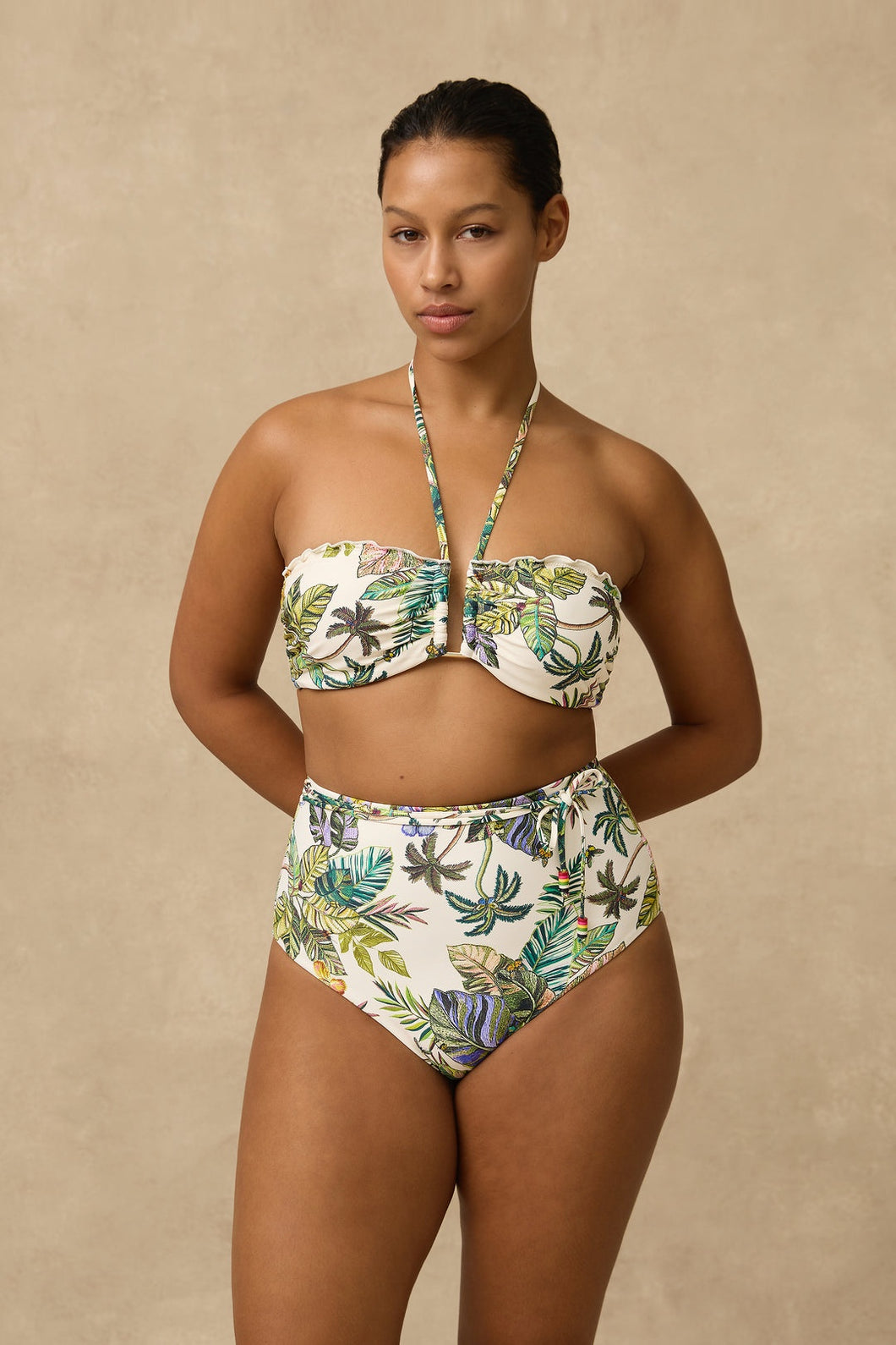 MONTE & LOU CATALINA HIGH WAIST BELTED RETRO PANT