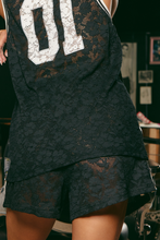 Load image into Gallery viewer, MINI HEARTS LACE SHORTS-BLACK
