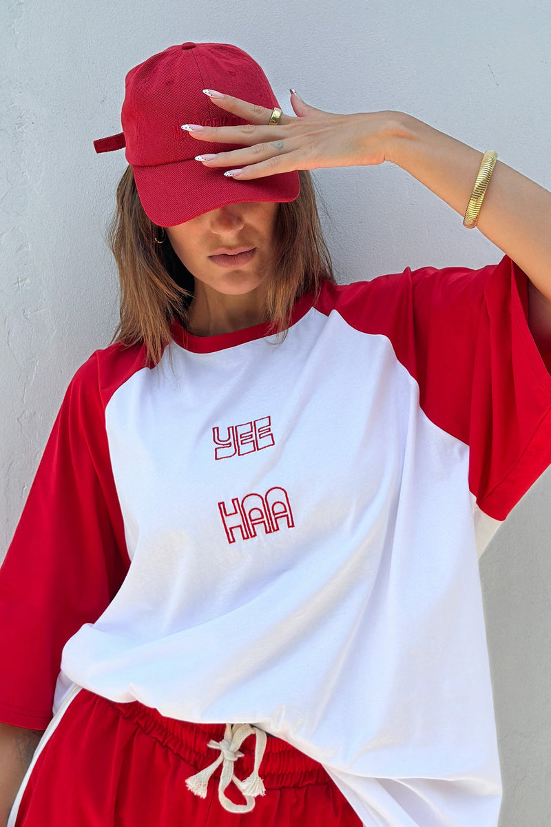 Yee Haaa YEE HAA RAGLAN TEE SHIRT – Beach N Beyond Boutique