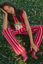 Load image into Gallery viewer, THE KNIT STRIPE BEACH PANTS - RED STRIPE
