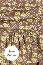 Load image into Gallery viewer, THE RA RA SKIRT - SEAS THE DAY - BROWN
