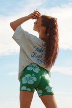 Load image into Gallery viewer, HIBISCUS KNIT BIKE PANTS - GREEN
