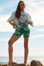 Load image into Gallery viewer, HIBISCUS KNIT BIKE PANTS - GREEN
