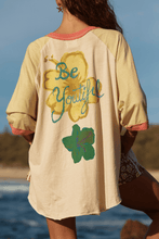 Load image into Gallery viewer, THE SEAS THE DAY RAGLAN TEE - MUSTARD
