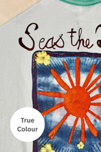 Load image into Gallery viewer, THE SEAS THE DAY RAGLAN TEE - SKY
