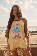 Load image into Gallery viewer, THE BE YOU RAGLAN TEE - CREAM/BROWN
