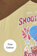 Load image into Gallery viewer, THE BE YOU RAGLAN TEE - CREAM/BROWN
