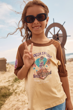 Load image into Gallery viewer, SABBI KIDS BE YOU RAGLAN TEE - CREAM/BROWN
