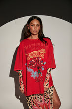 Load image into Gallery viewer, CHAMPAGNE TATTOO TEE - RED
