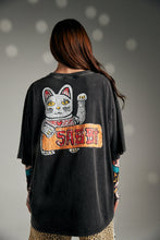 Load image into Gallery viewer, CHAMPAGNE TATTOO TEE - BLACK
