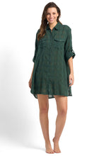 Load image into Gallery viewer, SUNSEEKER PICNIC BUTTON THROUGH SHIRT- SEAWEED
