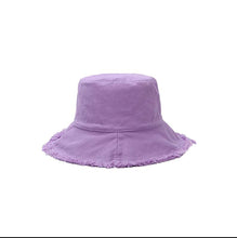 Load image into Gallery viewer, BUCKET HAT Cotton Frayed Edge
