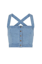 Load image into Gallery viewer, PHEONIX TOP in DENIM BLUE
