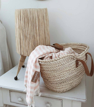 Load image into Gallery viewer, SMALL WOVEN BASKET Short Leather Handle
